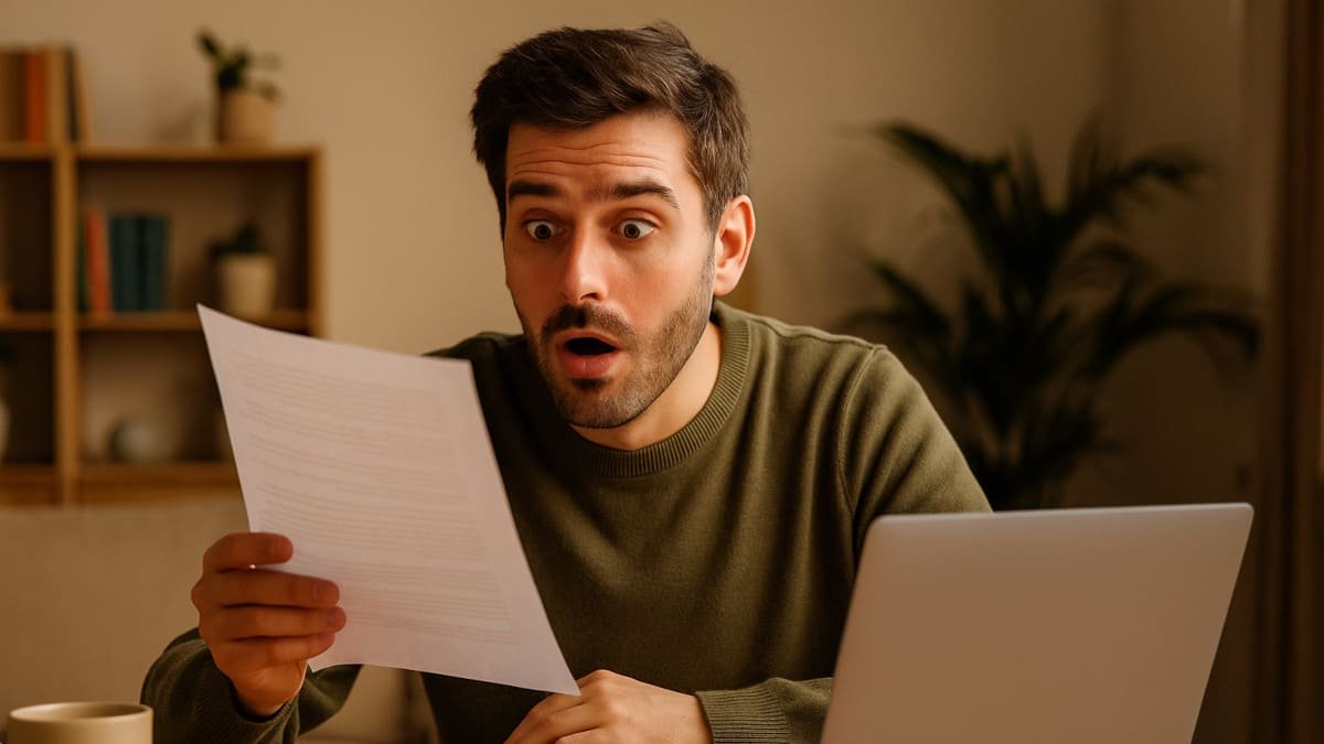 persona explorando informacion curiosa en un entorno cotidiano con expresion de asombro natural