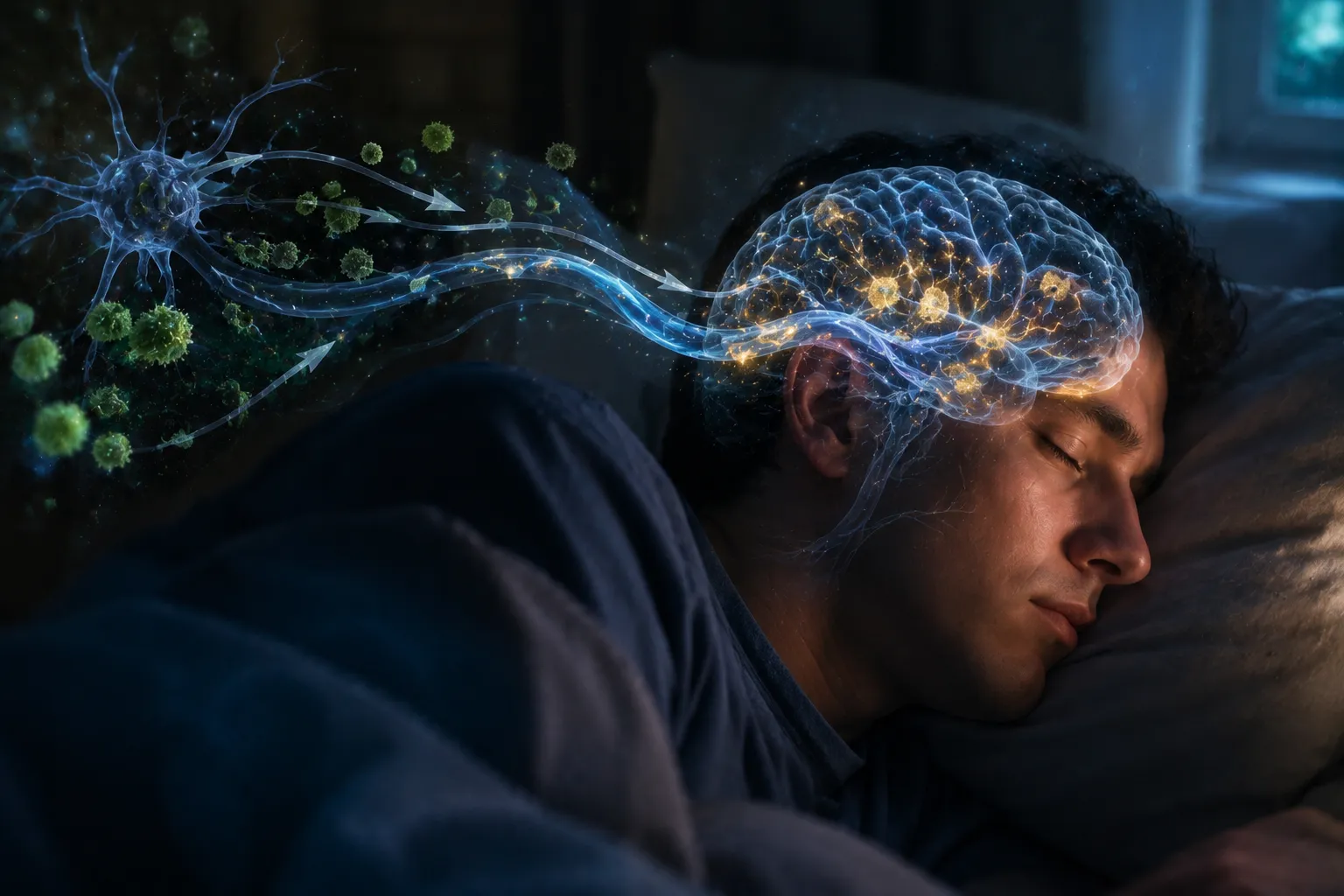 Representación de un cerebro durante el sueño