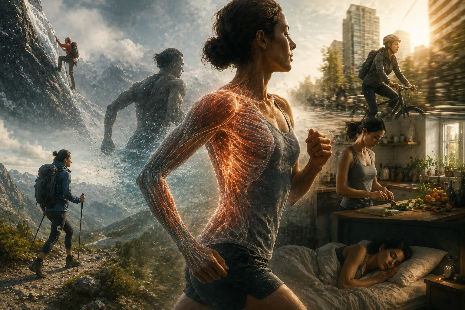 Ilustración del cuerpo humano en constante adaptación