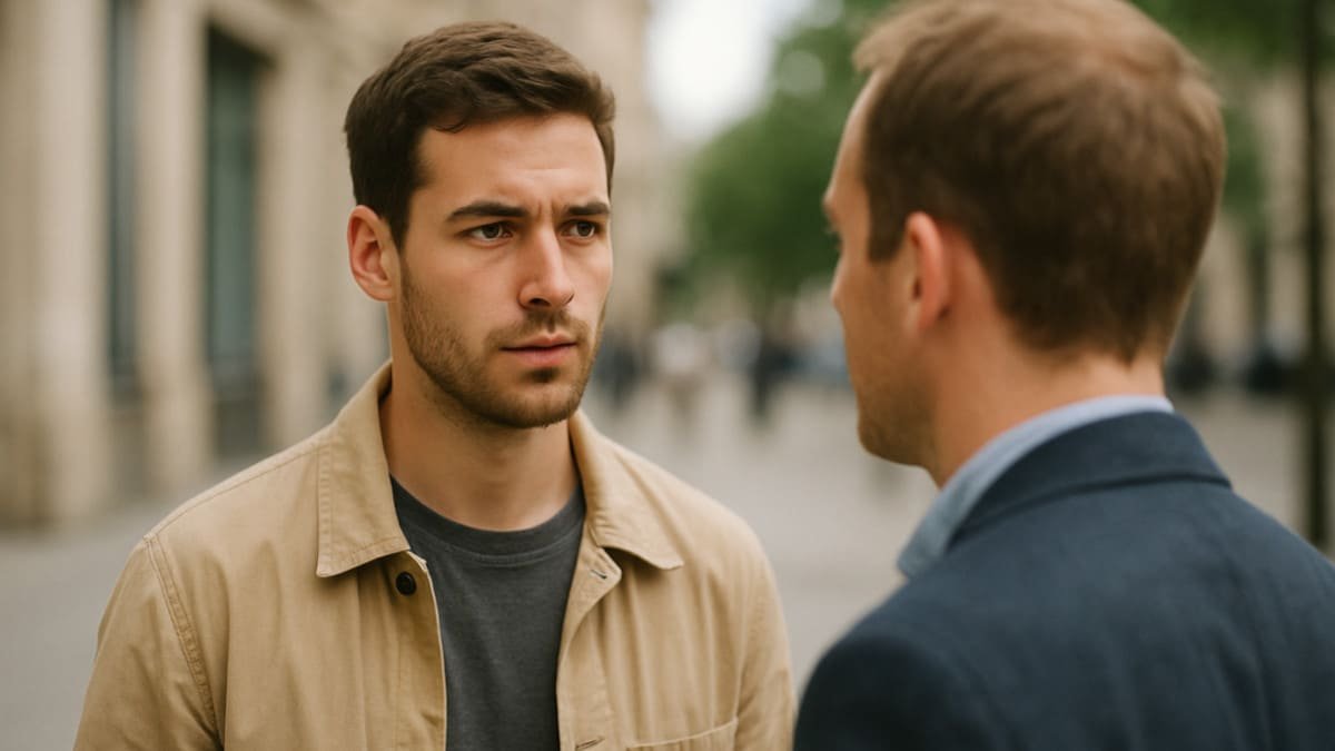 persona evaluando a otra en los primeros segundos de un encuentro