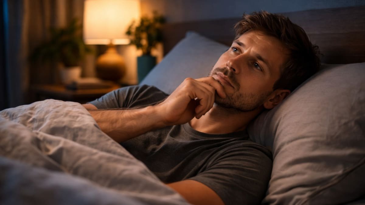 persona reflexionando en silencio durante la noche en un entorno tranquilo