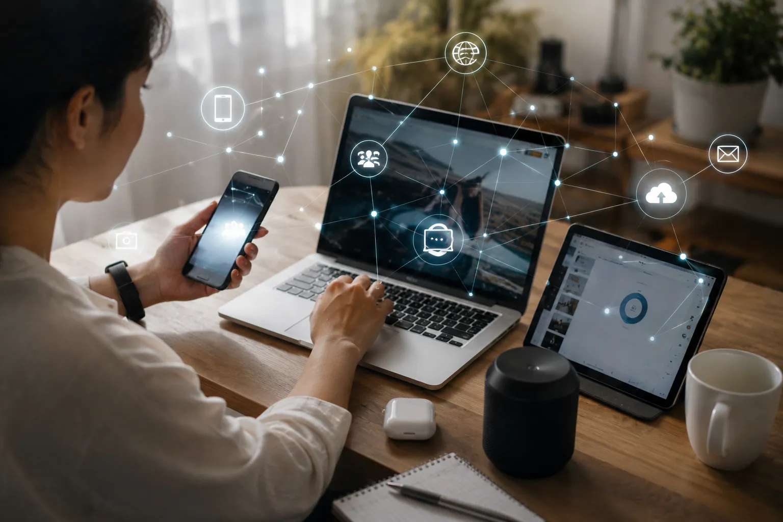 Dispositivos tecnológicos interconectados