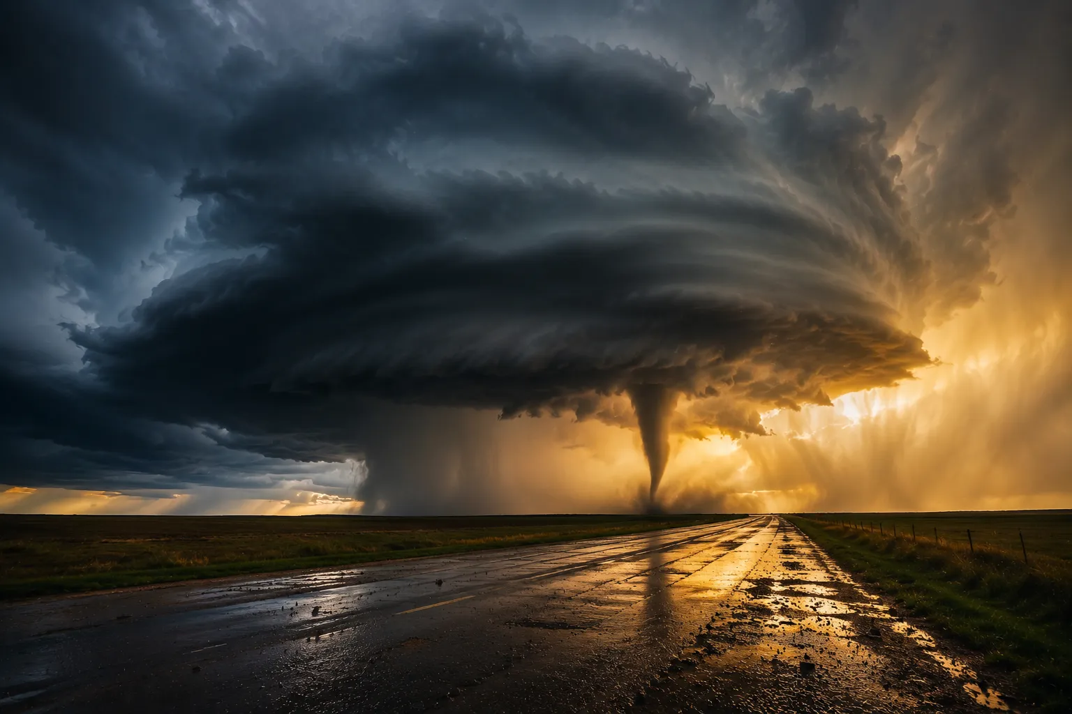 Evento climático extremo en la naturaleza