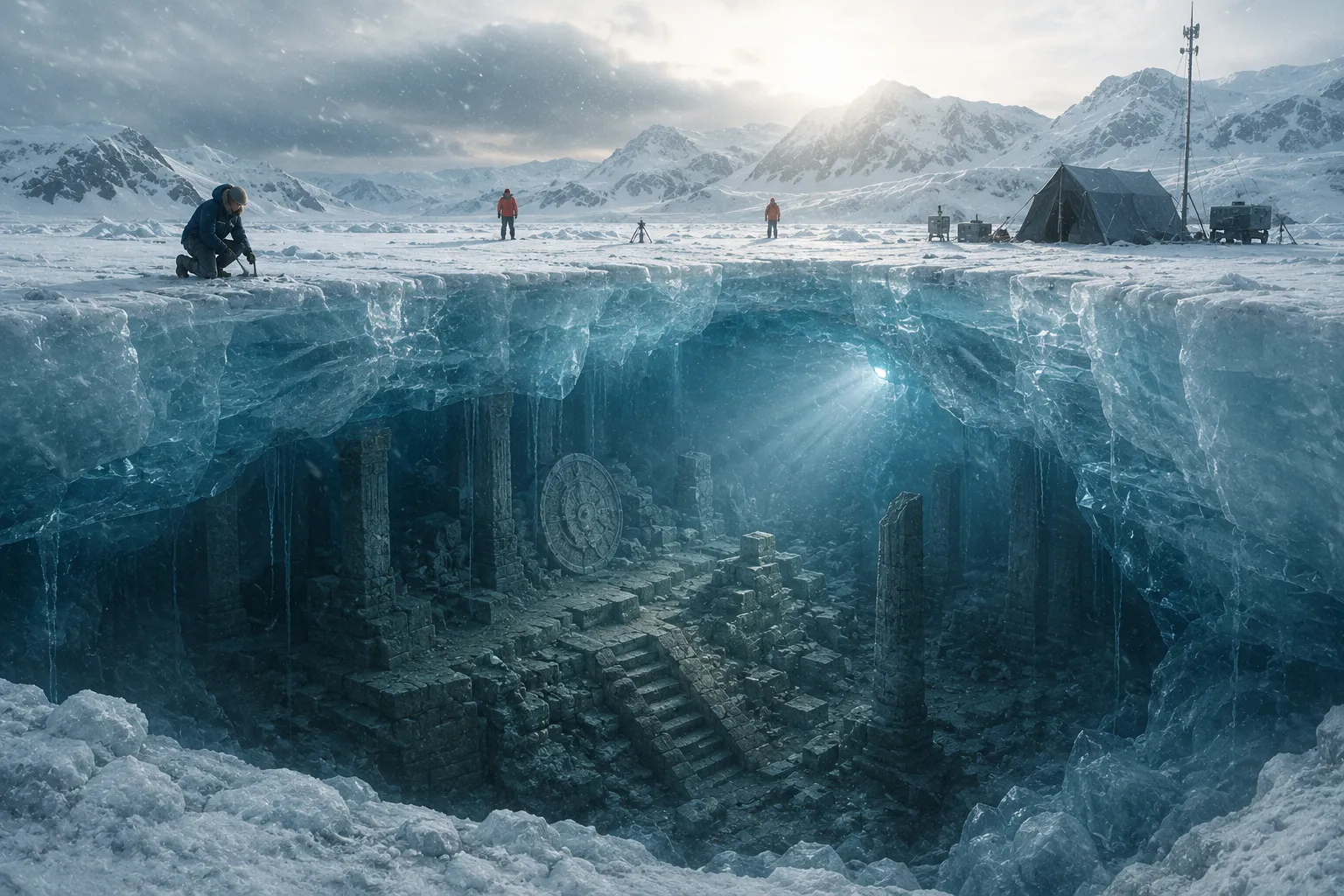 Hielo que revela descubrimientos científicos