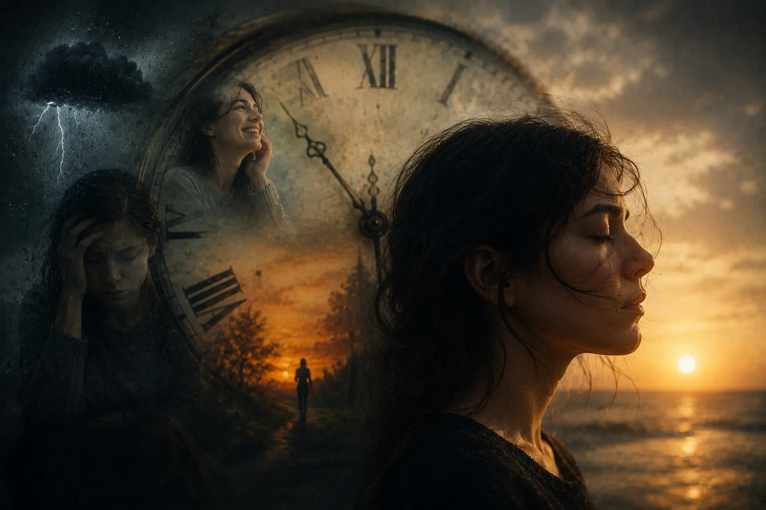 Reloj con fondo emocional